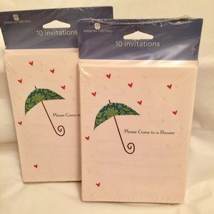 2pks American Greeting Shower Invitations
